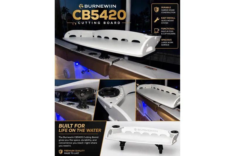 Slide: The Image of Burnewiin CB5420 cutting board on 2024 Sea Hunt Ultra 265 SE boat, featuring durable marine-grade construction. - 25