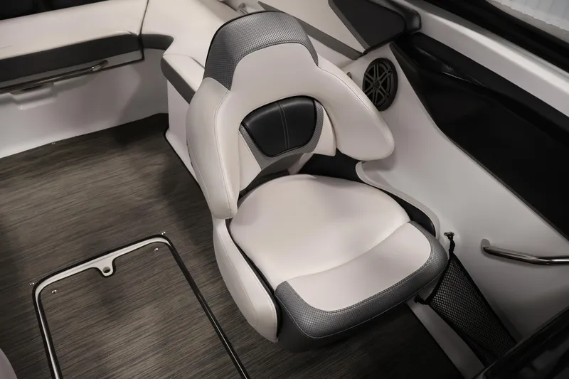 Slide: The Image of 2021 Scarab 215 ID boat interior with sleek, modern seating and stylish design. - 31