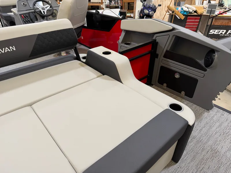 Slide: The Image of Interior of 2026 Sylvan R-22 CLZ DH with seating area. - 17