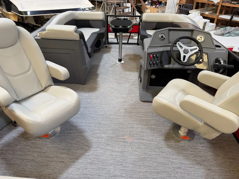 Slide: The Image of Interior of 2026 Sylvan R-22 CLZ DH with luxurious seating. - 20