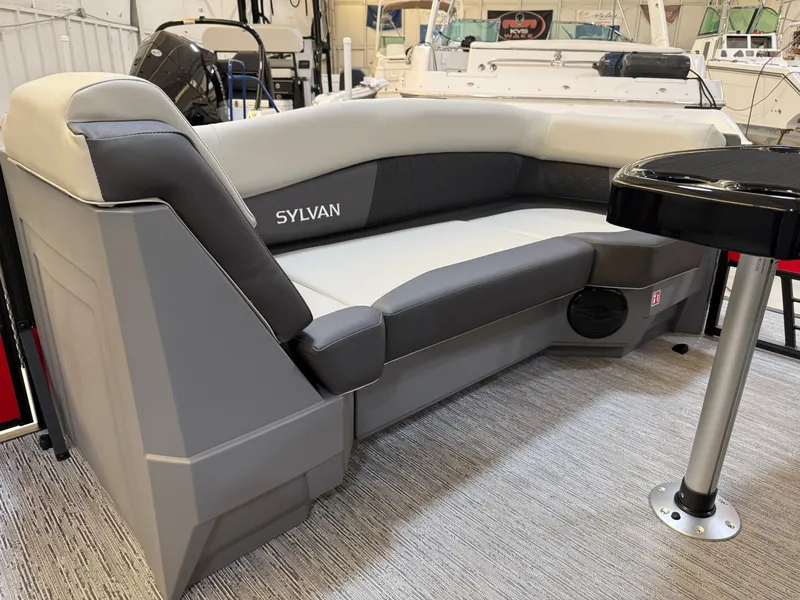 Slide: The Image of Interior of 2026 Sylvan R-22 CLZ DH with gray seating. - 7