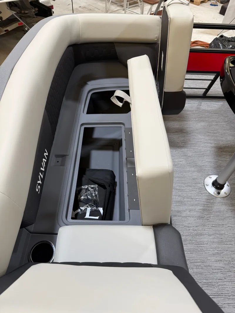 Slide: The Image of Interior of 2026 Sylvan R-22 CLZ DH with under-seat storage. - 9