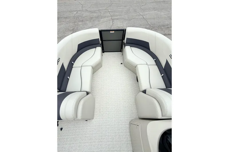 Slide: The Image of 2026 Coach Pontoons 223 RFC interior with luxurious seating and modern design. - 19