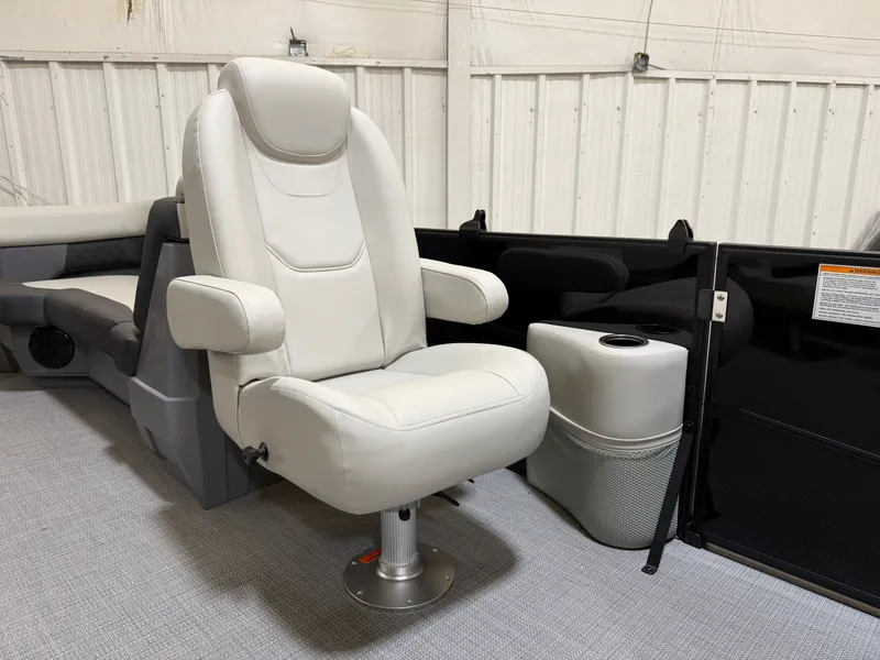 Slide: The Image of Luxurious seating in Sylvan R-22 LZ DH boat, model 2026. - 13