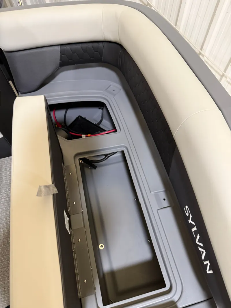 Slide: The Image of Interior of 2026 Sylvan R-22 LZ DH with storage compartment. - 18