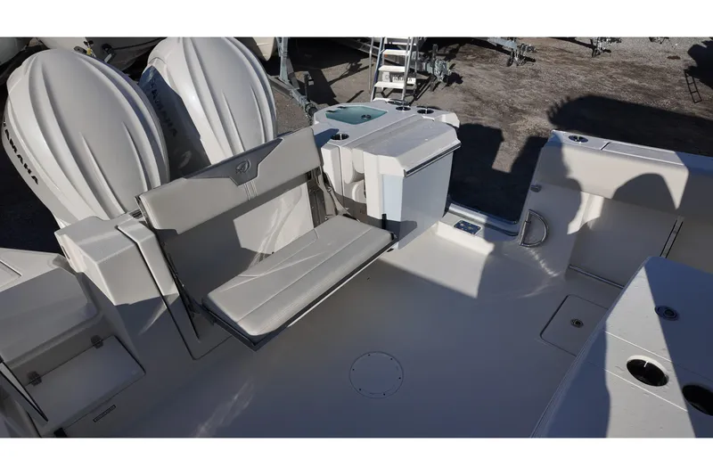 Slide: The Image of 2026 Sailfish 272 CC boat interior with seating and storage compartments. - 13