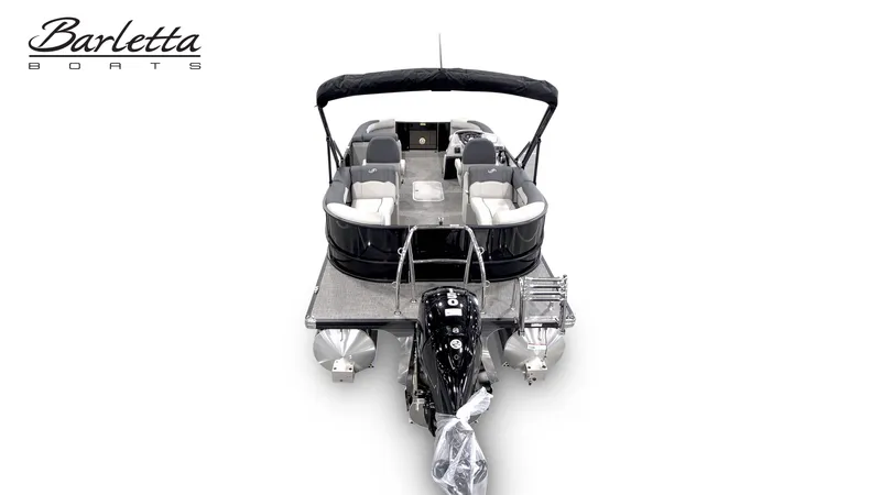 Slide: The Image of Barletta SANZA 22QC 2026 pontoon boat, rear view. - 3