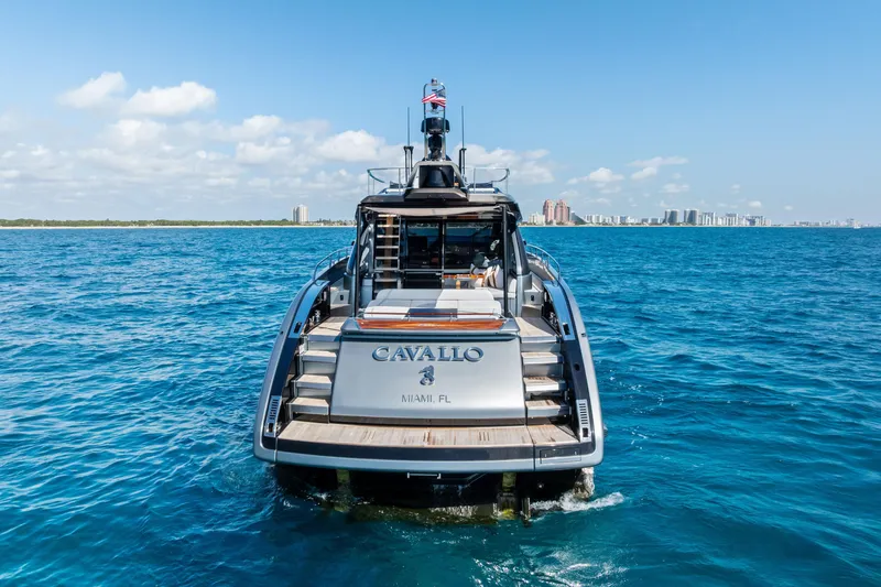 Slide: The Image of Luxury Riva 66' Ribelle yacht cruising in Miami waters, 2021 model. - 25