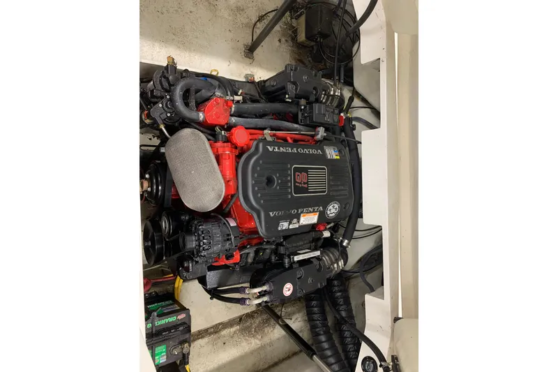 Slide: The Image of Engine compartment of a 2007 Cobalt 262 boat with Volvo Penta engine. - 26