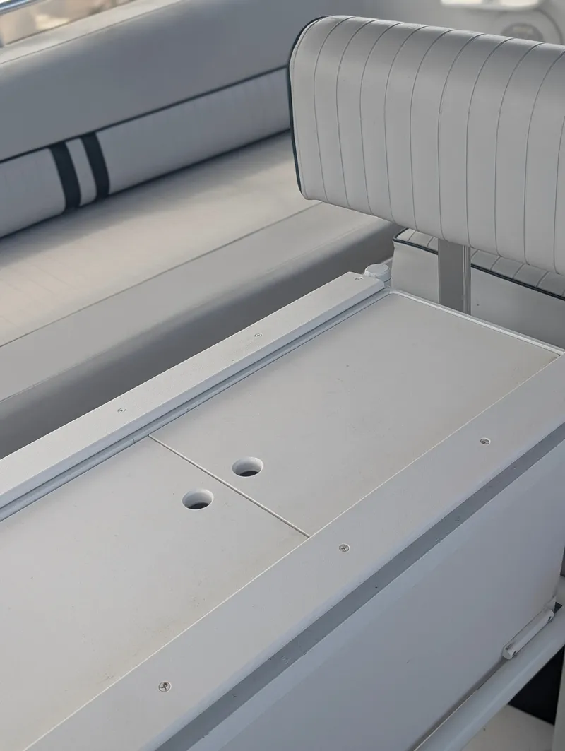 Slide: The Image of Interior of 2001 Mainship 390 Trawler with seating area. - 40