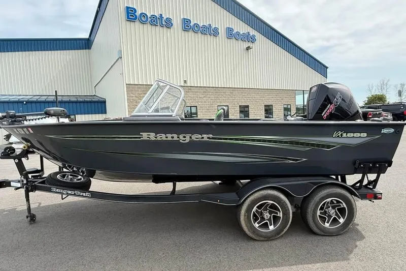 The Image of 2022 Ranger VX1888 WT boat on trailer outside dealership. - 0