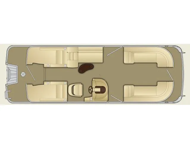 Slide: The Image of Manufacturer Provided Image: Top view of 2012 Bennington 2574 GCW pontoon boat layout. - 32