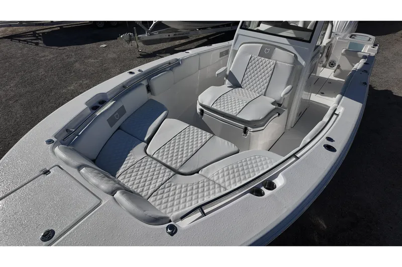 Slide: The Image of 2026 Sea Fox 288 Commander boat interior with luxurious seating and modern design. - 8