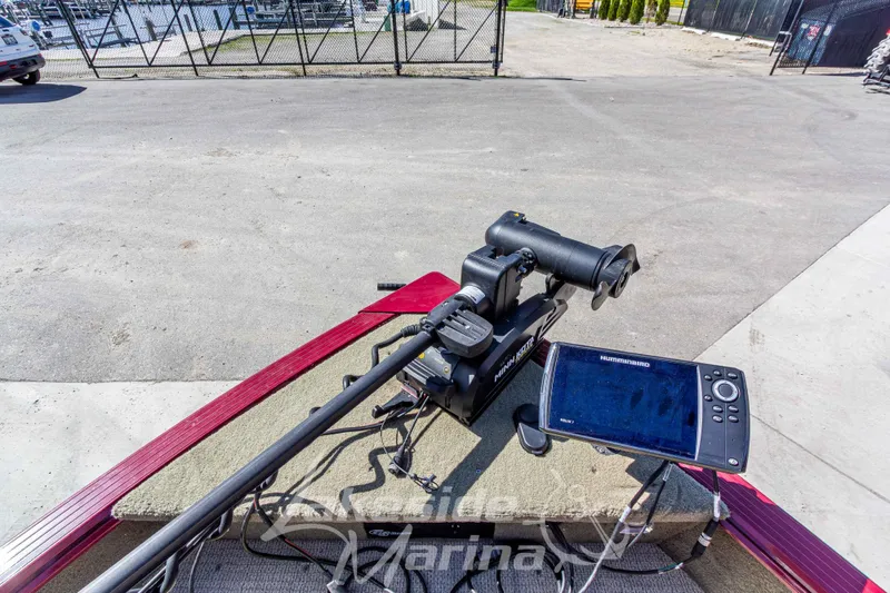 Slide: The Image of 2020 G3 Angler V19 FS boat with trolling motor and fish finder at marina. - 25