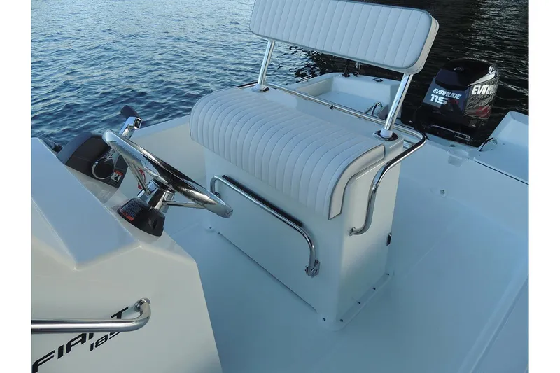 Slide: The Image of Manufacturer Provided Image: Maritime 189 Defiant 2026 boat with helm console and bench seat. - 10