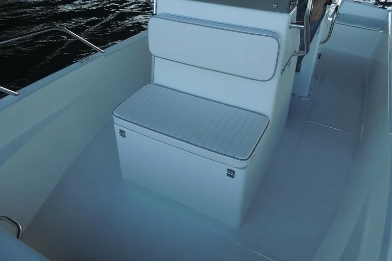 Slide: The Image of Manufacturer Provided Image: Seating area on the 2026 Maritime 189 Defiant boat. - 8