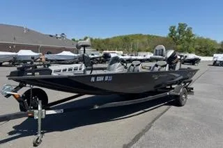 Slide: The Image of 2021 G3 Sportsman 1810 boat on trailer in parking lot. - 13