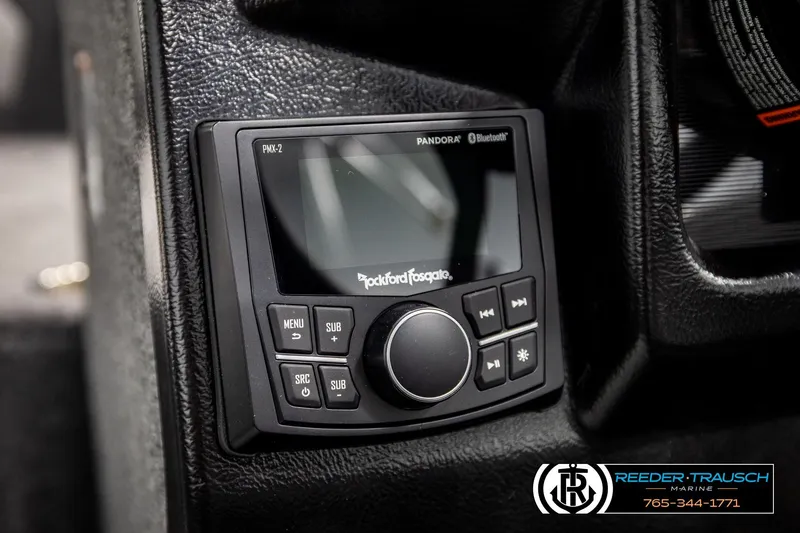 Slide: The Image of Rockford Fosgate PMX-2 audio system in 2026 Lund 1875 Tyee boat dashboard. - 34