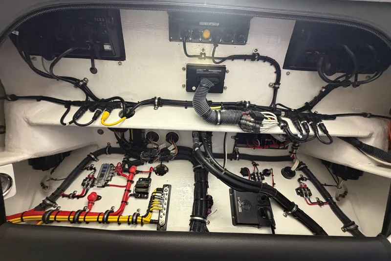 Slide: The Image of Electrical wiring system of a 2020 Nor-Tech 340 Sport Center Console boat. - 49