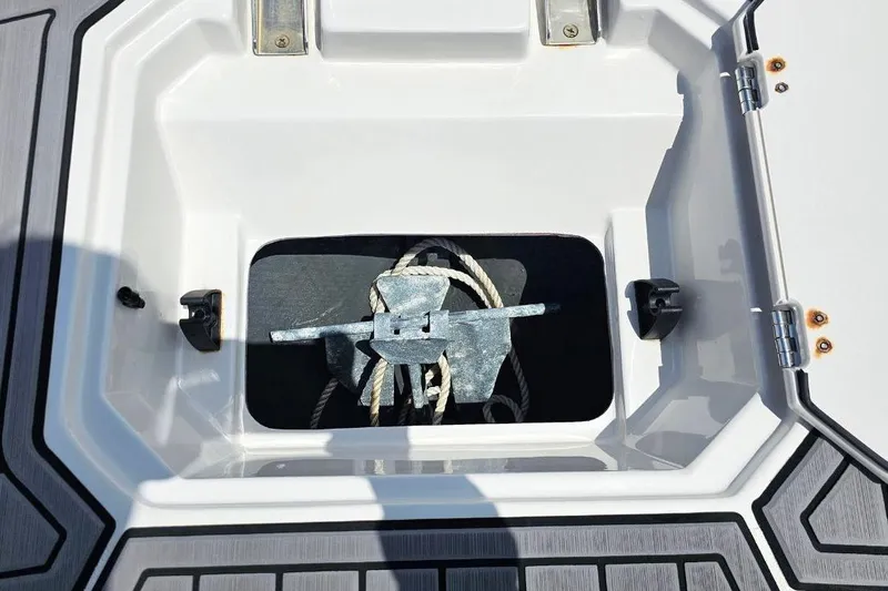 Slide: The Image of Anchor storage compartment on 2023 Starcraft SVX 211 OB boat. - 20