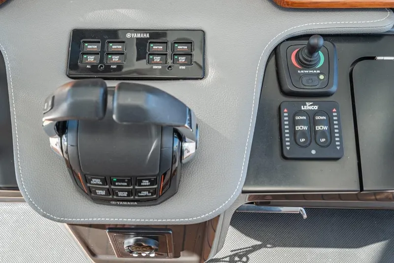 Slide: The Image of 2019 Tiara Yachts 38 LS helm with Yamaha controls. - 20
