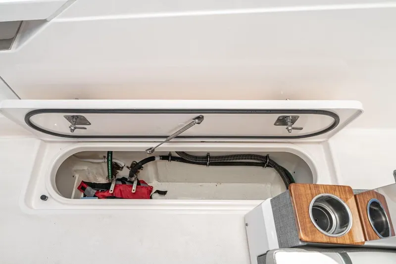 Slide: The Image of Storage compartment in Tiara Yachts 38 LS 2019 model. - 48