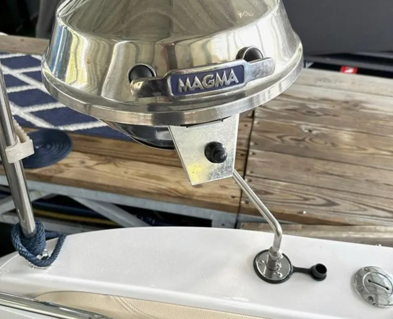 Slide: The Image of Stainless steel Magma grill mounted on 2008 Four Winns V258 boat deck. - 9