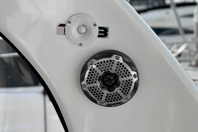 Slide: The Image of Close-up of 2007 Sea Ray 340 Sundancer boat speaker and port. - 30