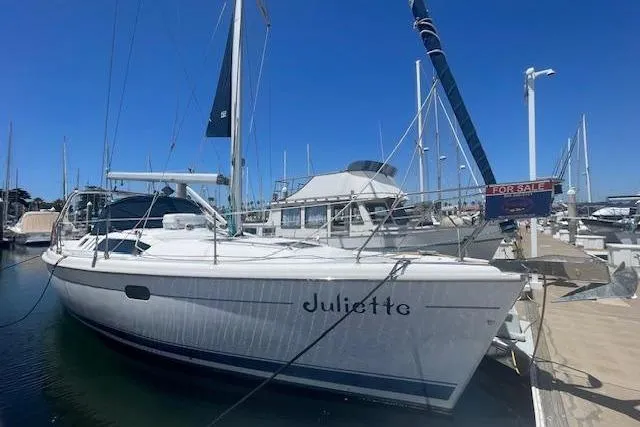 The Image of 2001 Hunter 380 sailboat named Juliette docked, for sale at marina. - 0