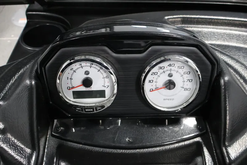 Slide: The Image of Dashboard of 2025 Crestliner 1950 Fish Hawk WT with speedometer and tachometer. - 24