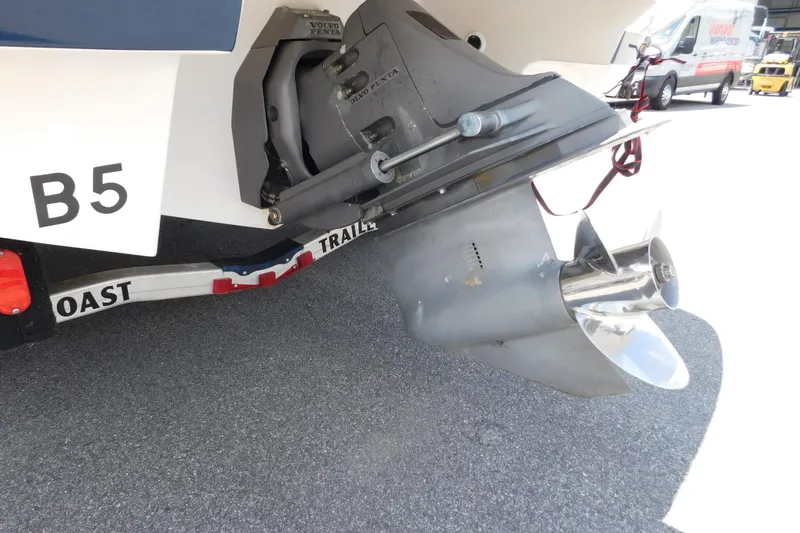 Slide: The Image of 2004 Regal 2250 LSC boat with Volvo Penta outdrive and propeller, on trailer. - 5