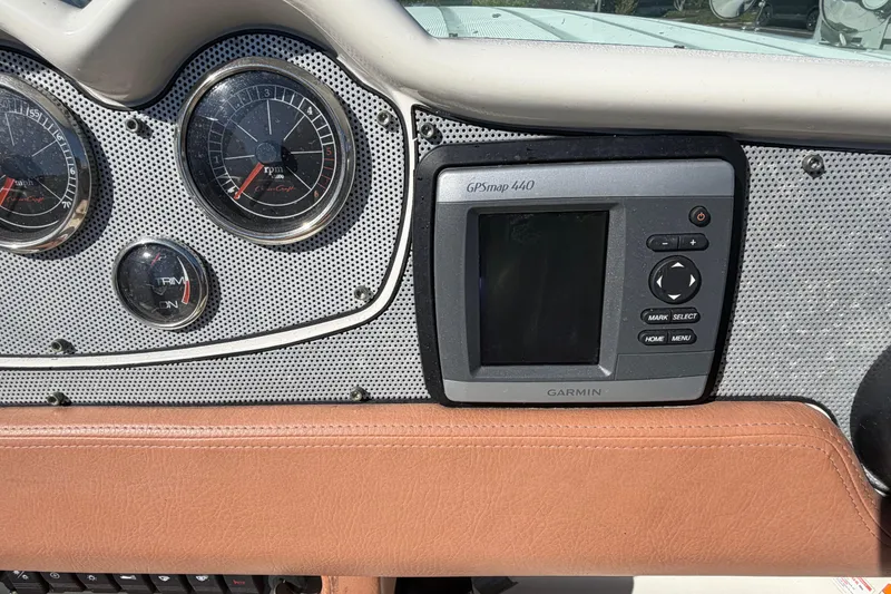 Slide: The Image of Dashboard of a 2006 Chris-Craft Speedster with Garmin GPSmap 440 and gauges. - 27