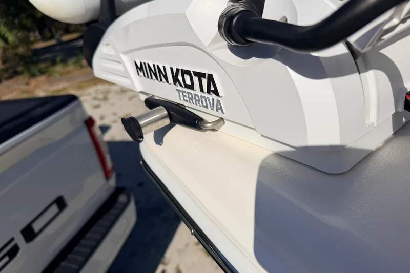 Slide: The Image of Minn Kota Terrova motor on 2024 Key West 210 Bay Reef boat. - 31
