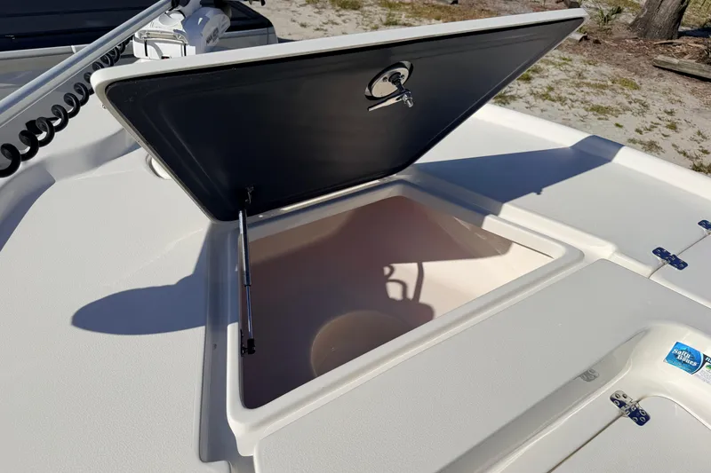 Slide: The Image of Open storage compartment on 2024 Key West 210 Bay Reef boat deck. - 34