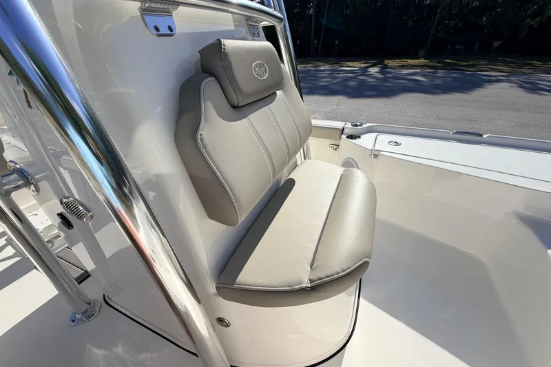 Slide: The Image of 2024 Key West 210 Bay Reef boat seat with sleek design and comfortable cushioning. - 47