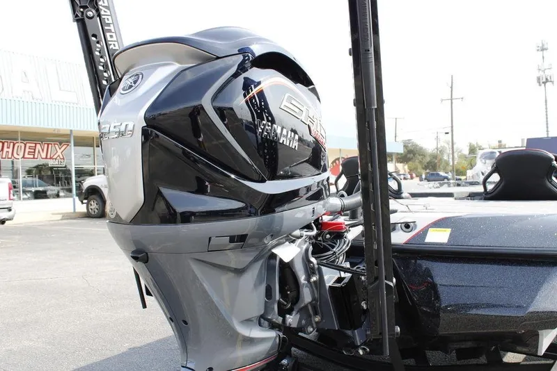 Slide: The Image of 2026 Skeeter ZXE21 boat with Yamaha 250 engine in dealership lot. - 6