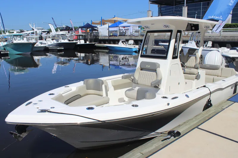 The Image of 2026 Key West 249 FS boat docked at marina, showcasing sleek design and modern features. - 1