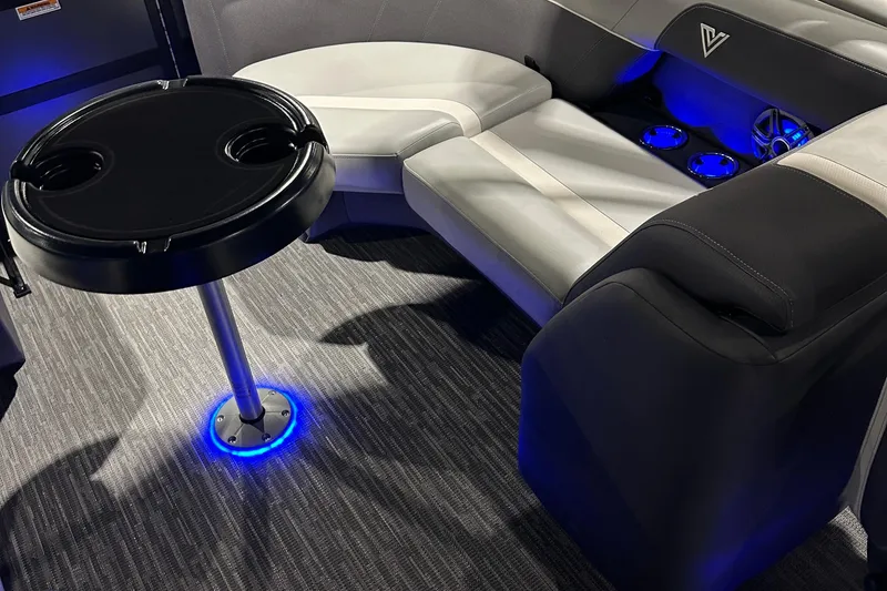 Slide: The Image of Luxurious interior of 2026 Viaggio Lago X22U with illuminated table and seating. - 17