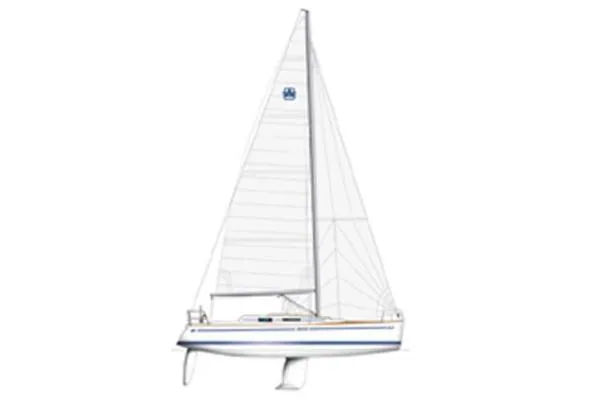 Slide: The Image of Illustration of Dufour 34 Performance sailboat, 2004 model. - 39
