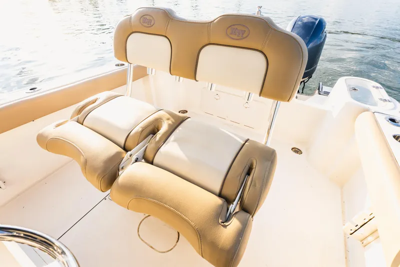 Slide: The Image of Interior of a 2018 Key West 244 Center Console boat. - 12