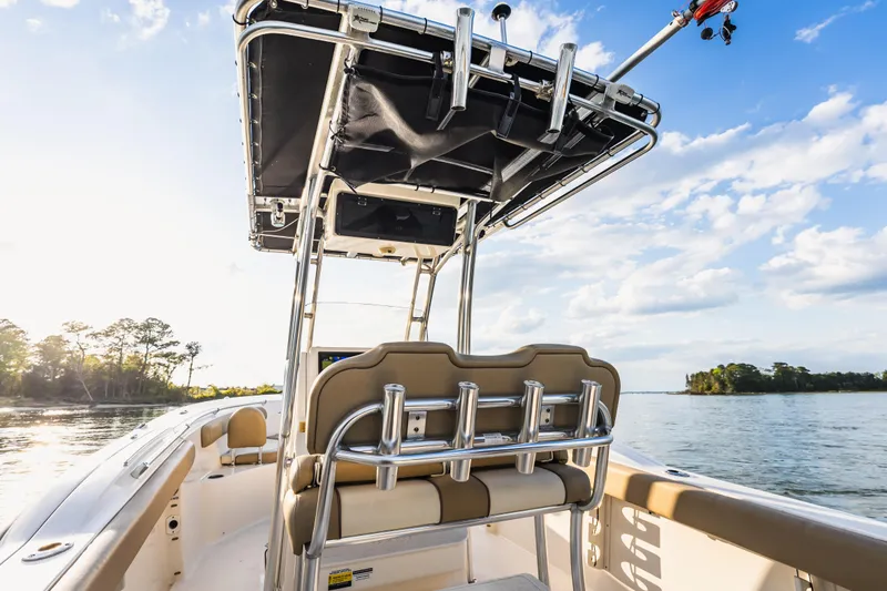Slide: The Image of Key West 244 Center Console boat on calm waters, 2018 model. - 13