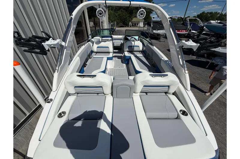 Slide: The Image of 2026 Regal LS6 Surf boat interior with sleek seating and modern design. - 6