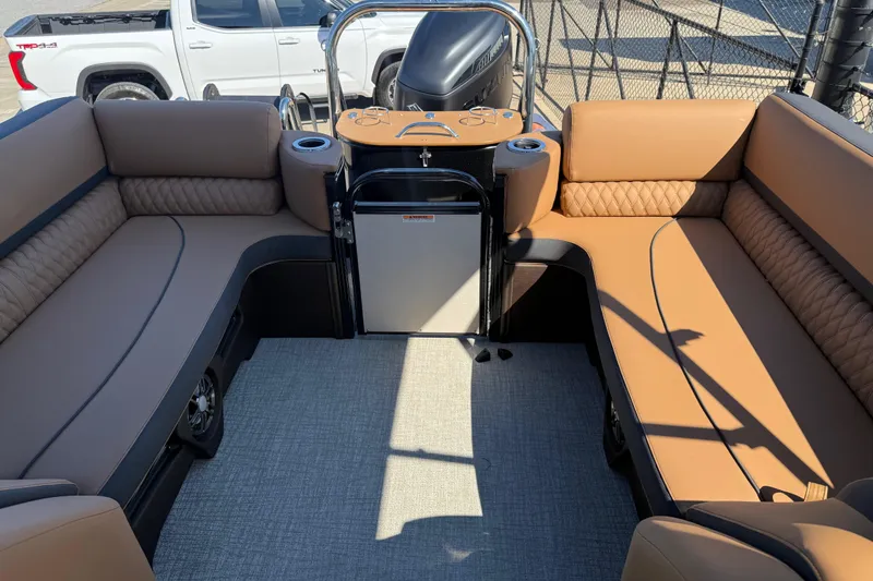 Slide: The Image of 2026 Avalon Catalina Quad Lounge interior with tan seating and modern design. - 30