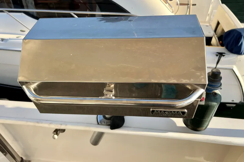 Slide: The Image of Stainless steel Magma grill on 1997 Sea Ray 370 Aft Cabin yacht. - 12