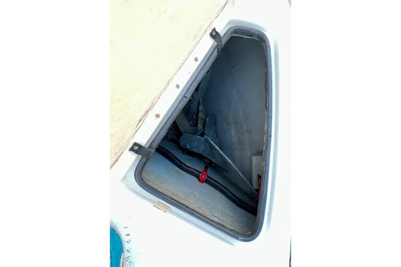 Slide: The Image of Anchor storage compartment on a 1997 Sea Ray 370 Aft Cabin boat. - 6