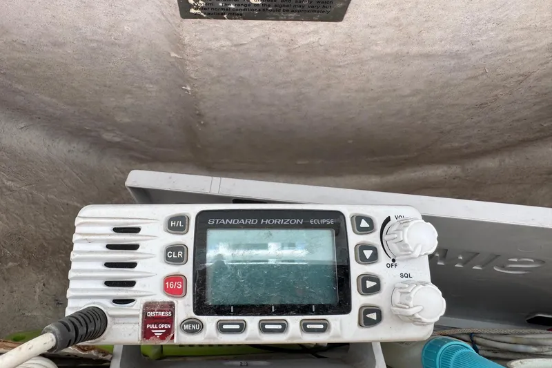 Slide: The Image of Standard Horizon Eclipse radio on 2014 Tidewater 250 CC Adventure boat. - 22