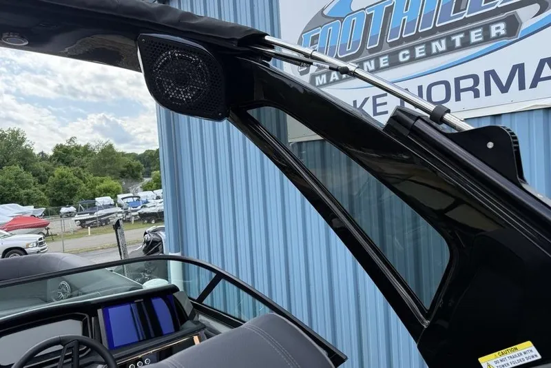 Slide: The Image of 2026 Godfrey Sanpan 2700 ULW Twin boat with sleek design and modern audio system. - 44