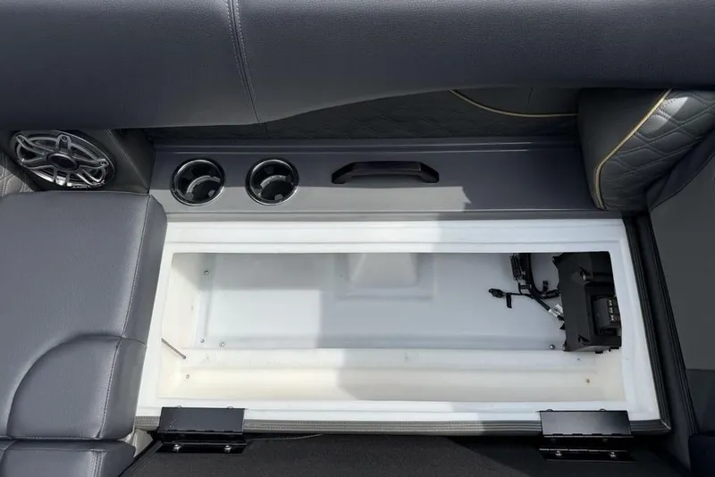 Slide: The Image of Interior storage compartment of 2026 Godfrey Sanpan 2700 ULW Twin boat. - 50