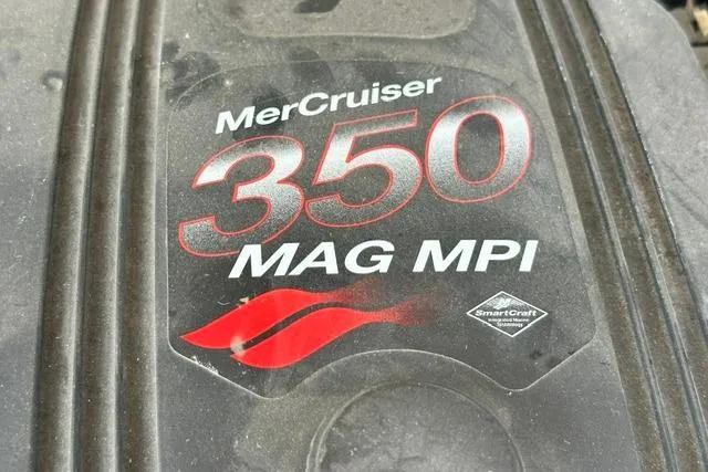 Slide: The Image of MerCruiser 350 MAG MPI engine cover on 2006 Chaparral 236 SSi boat. - 27