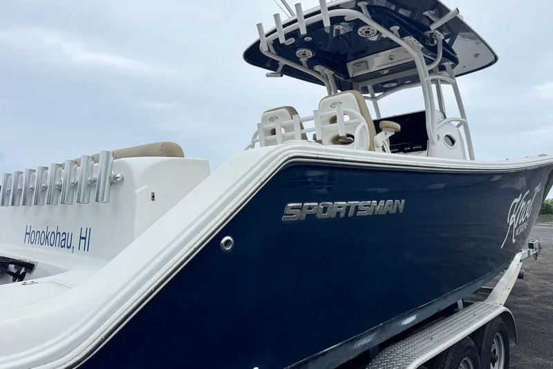 Slide: The Image of 2017 Sportsman Open 312 Center Console boat on trailer, Honokohau, HI. - 9
